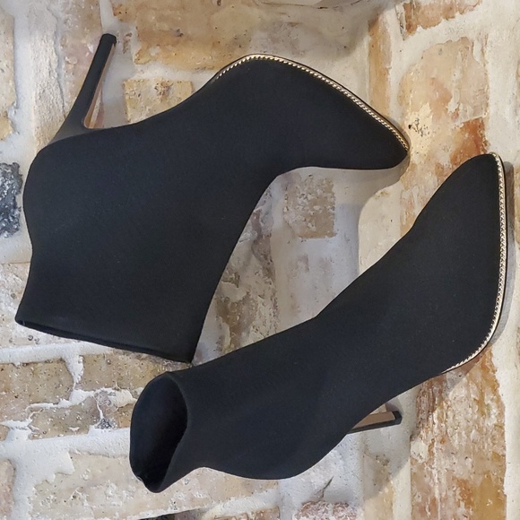 BCBGeneration Black Sock Ankle Bootie Heels - Picture 3 of 8